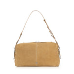 Borsa a spalla grande Keeper Bag in suede 106678 A0F6L22O PINKO 