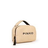 Trousse in rafia con logo 106717 A39YHZ3Q PINKO 