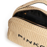 Trousse in rafia con logo 106717 A39YHZ3Q PINKO 