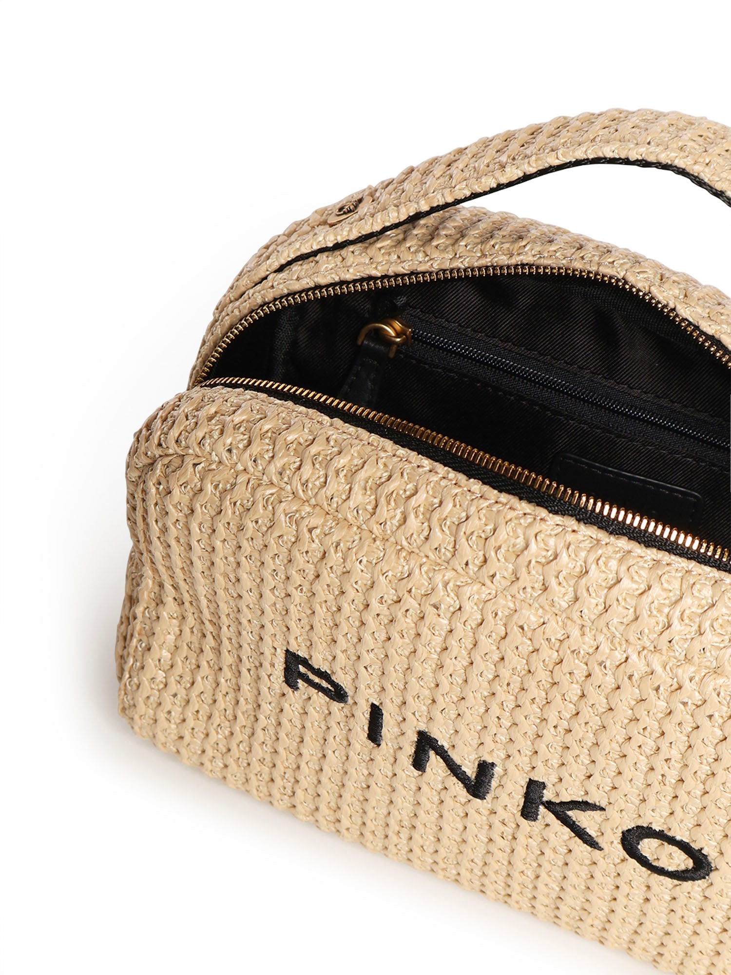 Trousse in rafia con logo 106717 A39YHZ3Q PINKO 