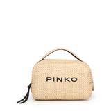 Trousse in rafia con logo 106717 A39YHZ3Q PINKO 