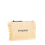 Bustina in rafia con logo 106718 A39YHZ3Q PINKO 