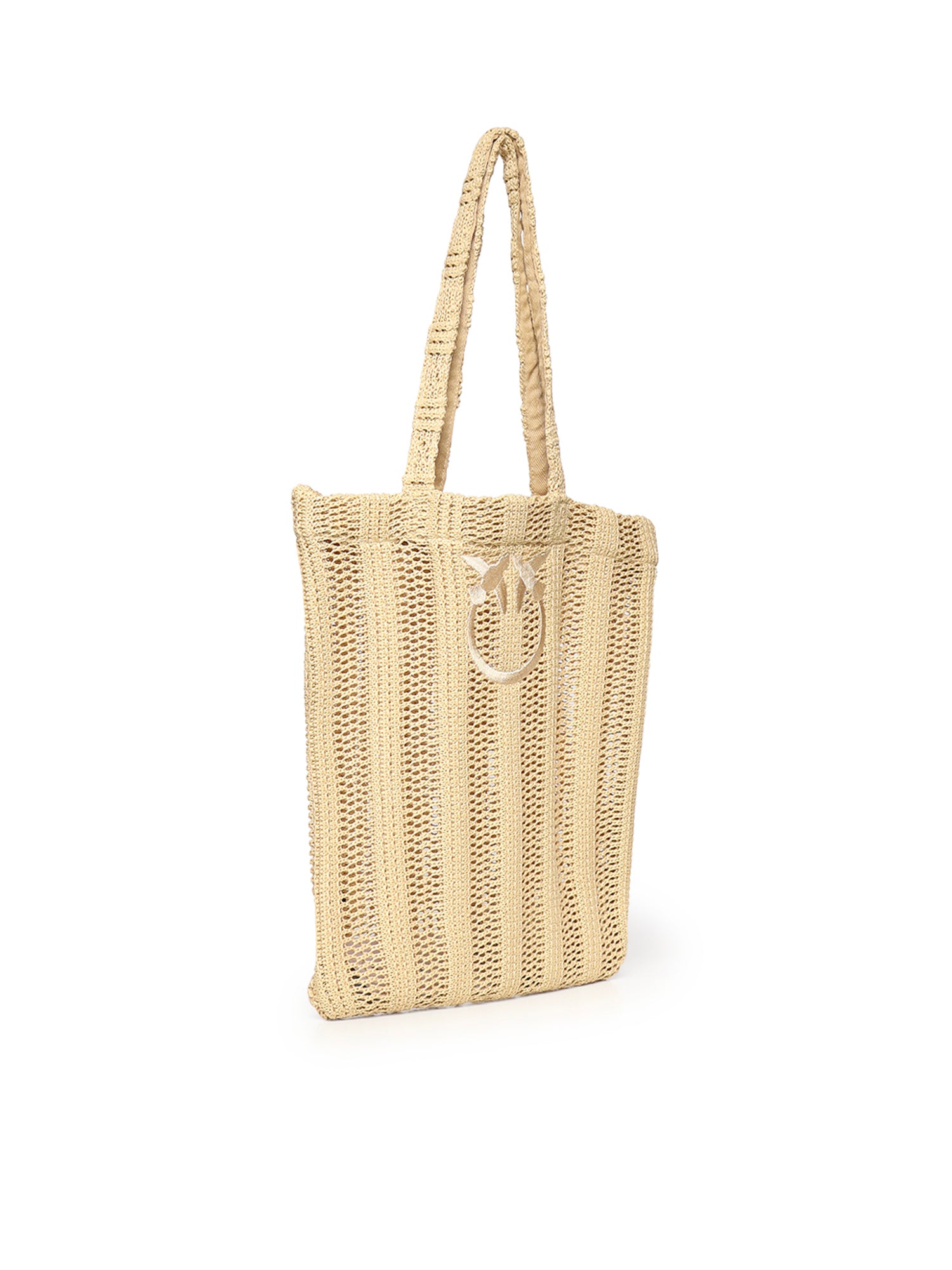 Borsa shopper media Easy Tote Bag in rafia 106728 A39YC39 PINKO 