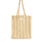 Borsa shopper media Easy Tote Bag in rafia 106728 A39YC39 PINKO 