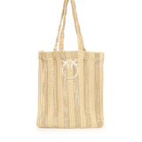 Borsa shopper media Easy Tote Bag in rafia 106728 A39YC39 PINKO 