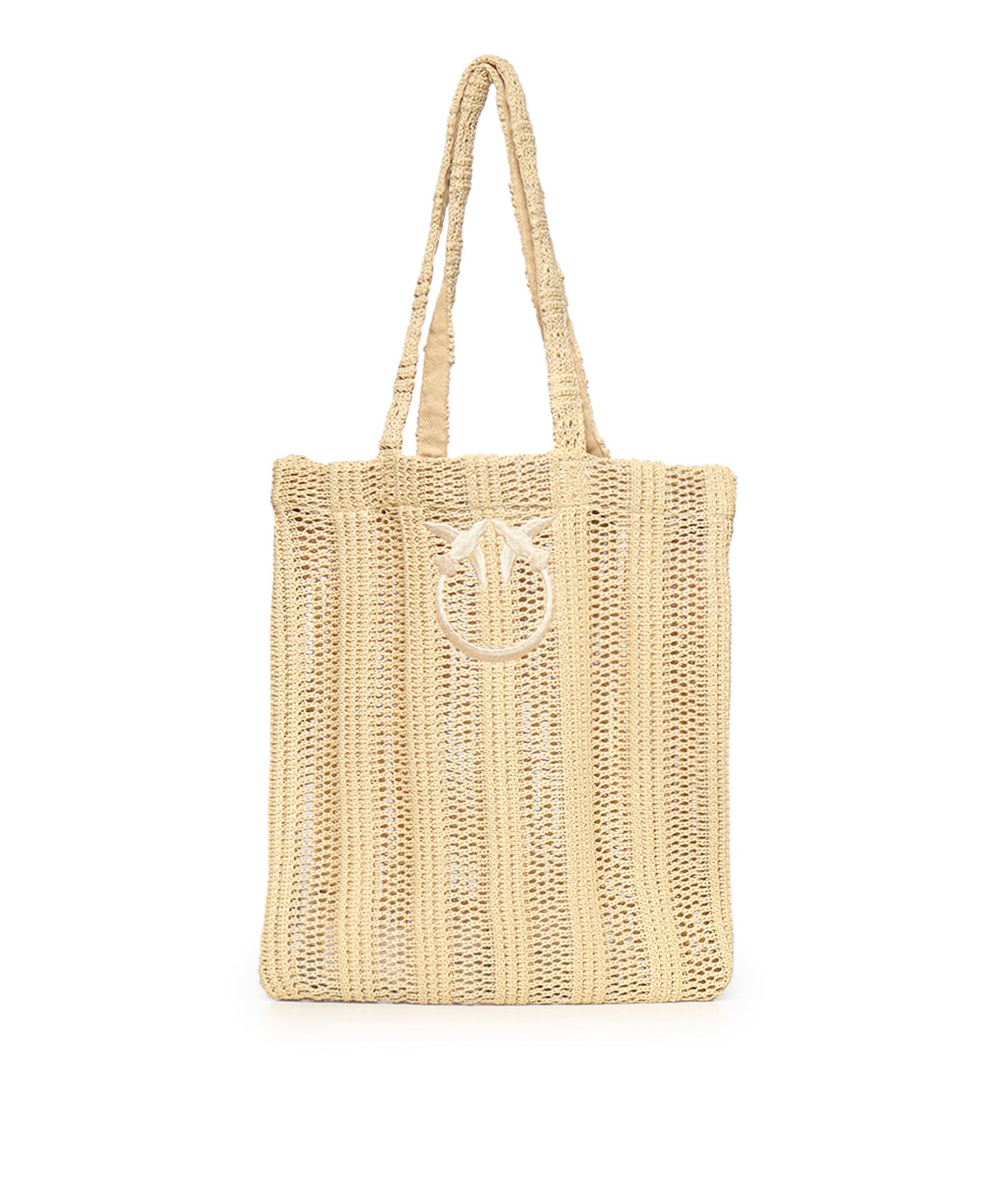 Borsa shopper media Easy Tote Bag in rafia 106728 A39YC39 PINKO 
