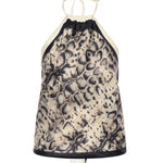 Top Synchro in twill di viscosa e seta 106732 A38HCZ5 PINKO 