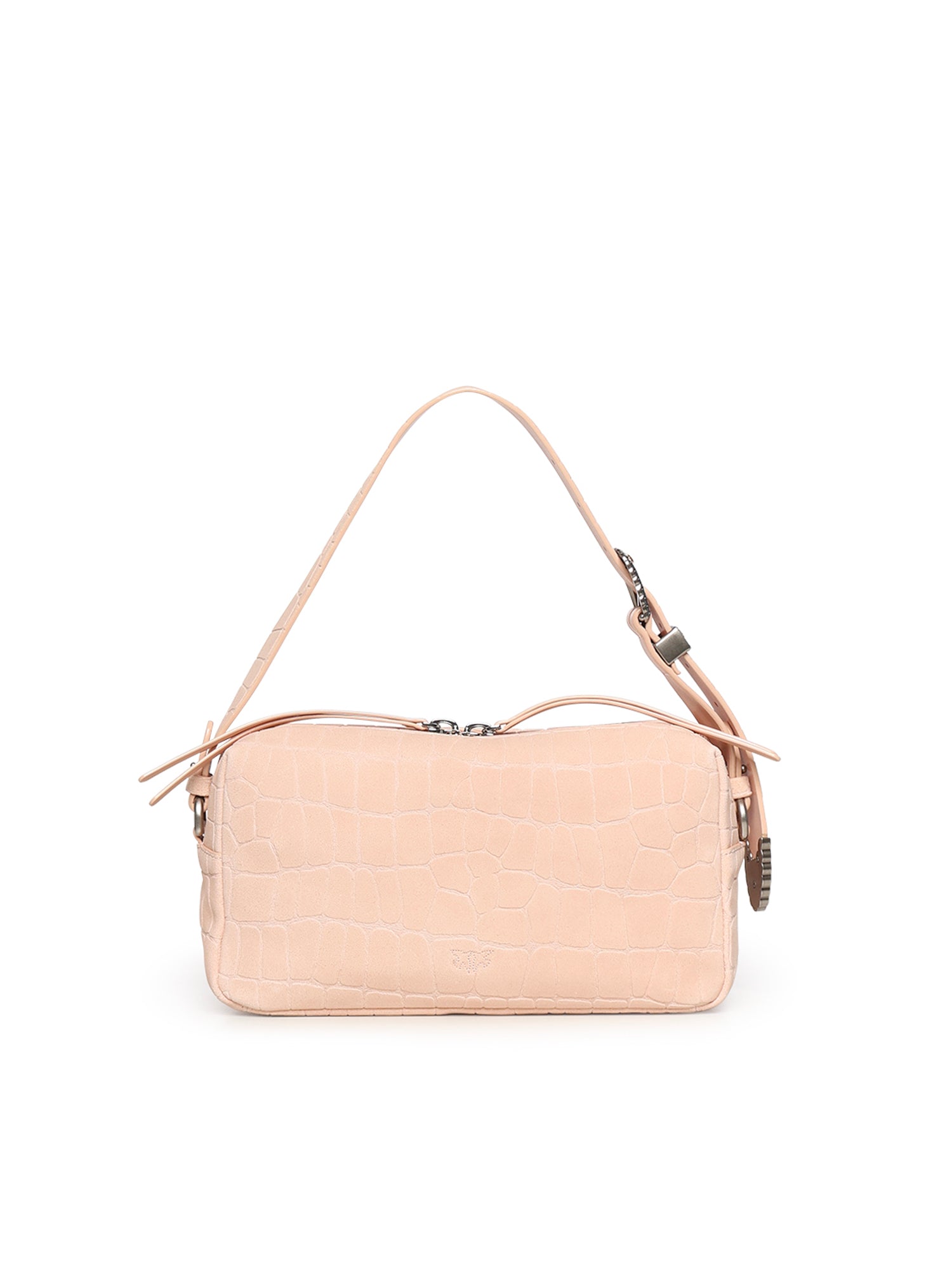 Borsa bauletto a tracolla in pelle stampa coccodrillo 106761 A2YWA28O PINKO 