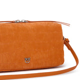Borsa bauletto a tracolla in pelle stampa coccodrillo 106761 A2YWA76O PINKO 
