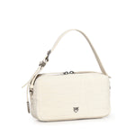 Borsa bauletto a tracolla in pelle stampa coccodrillo 106761 A2YWZ15O PINKO 