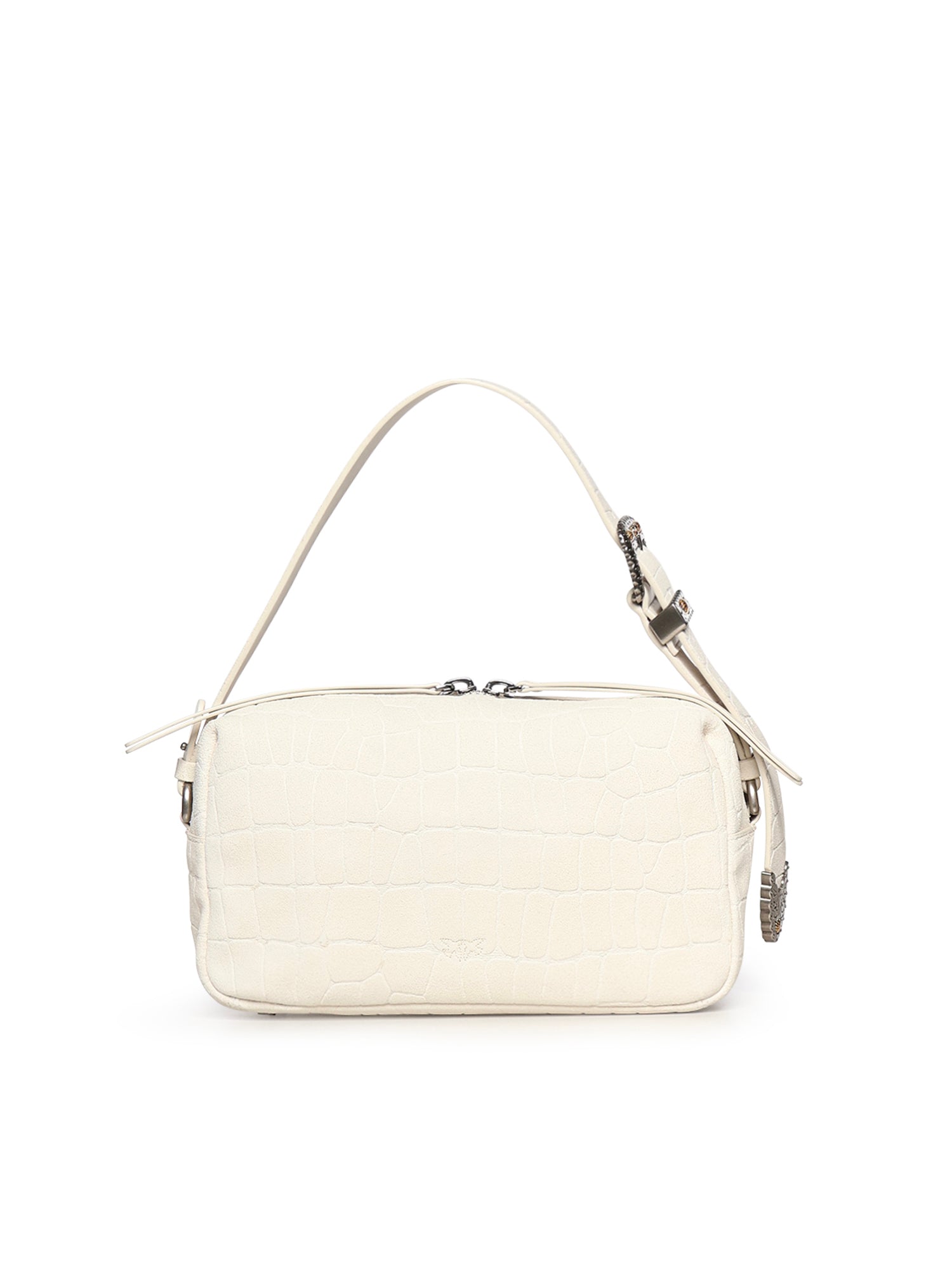 Borsa bauletto a tracolla in pelle stampa coccodrillo 106761 A2YWZ15O PINKO 