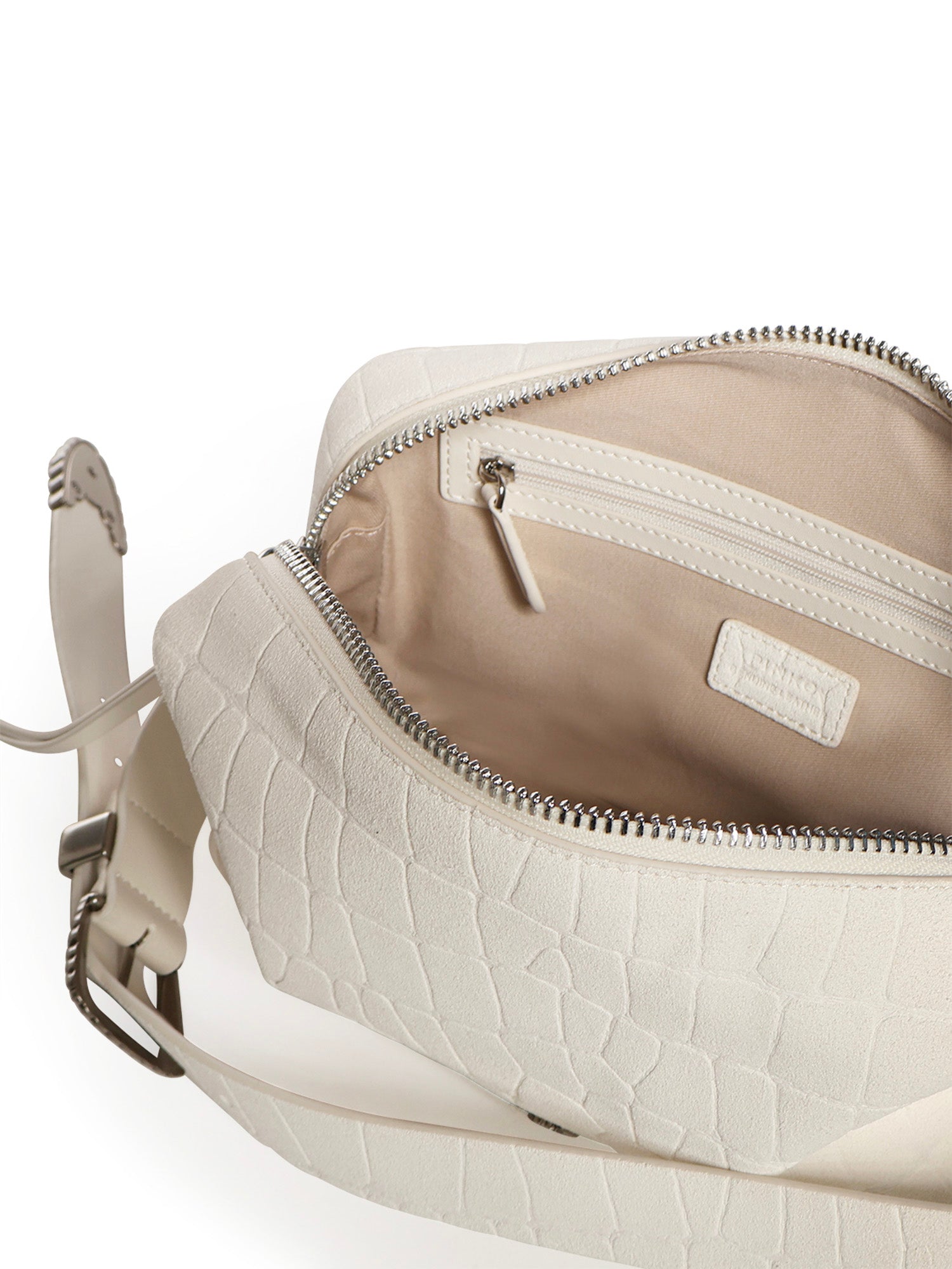 Borsa bauletto a tracolla in pelle stampa coccodrillo 106761 A2YWZ15O PINKO 