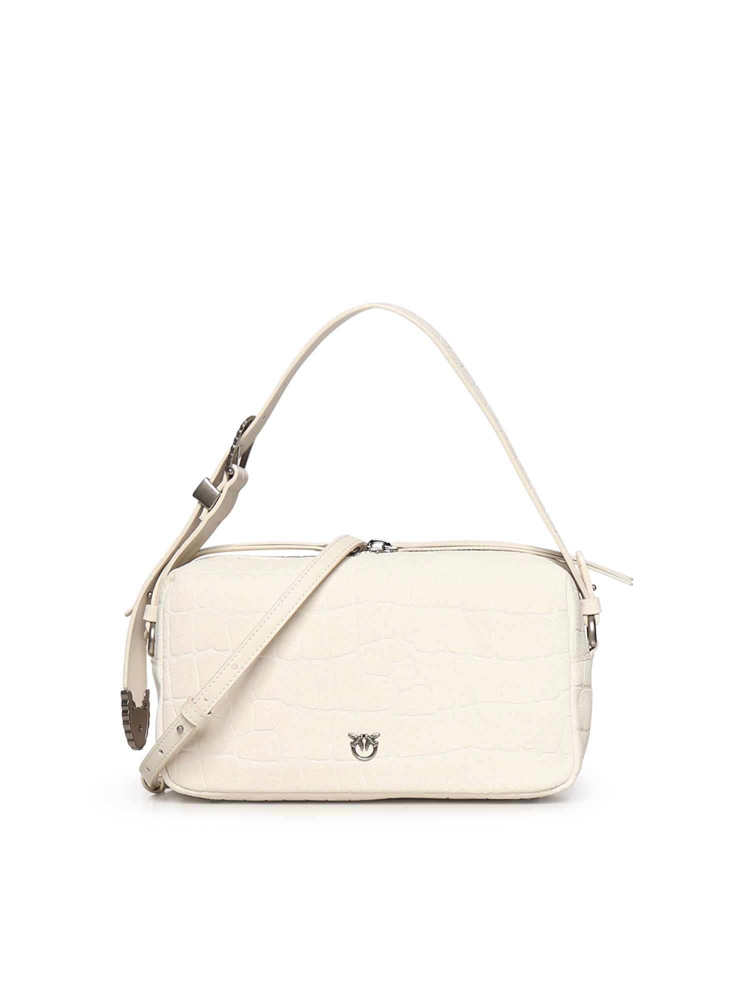 Borsa bauletto a tracolla in pelle stampa coccodrillo 106761 A2YWZ15O PINKO 