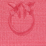 Pochette in rafia con logo Love Birds 106763 A39YN17Q PINKO 