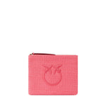 Pochette in rafia con logo Love Birds 106763 A39YN17Q PINKO 