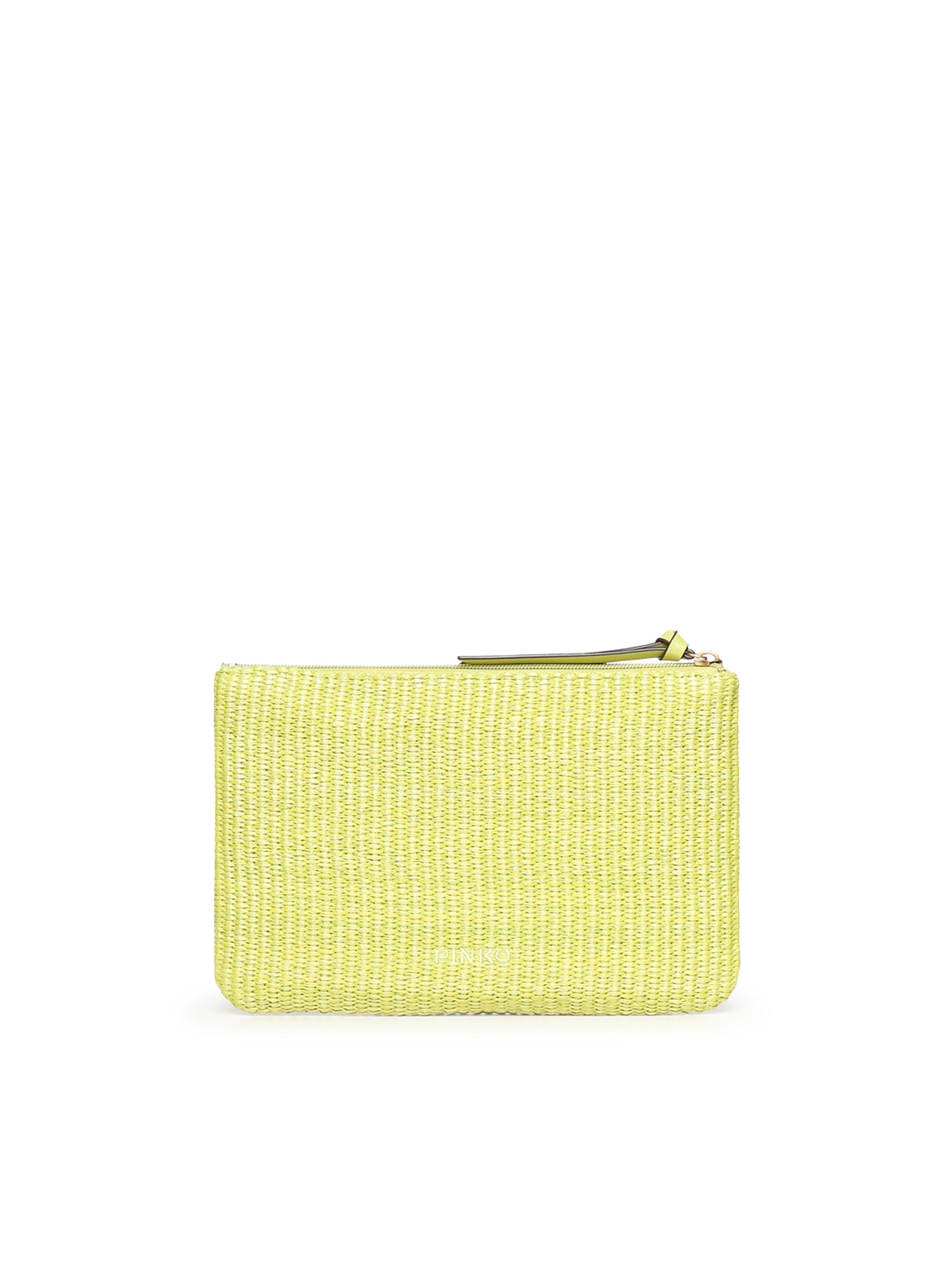 Pochette in rafia con logo Love Birds 106763 A39YVV0Q PINKO 