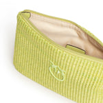 Pochette in rafia con logo Love Birds 106763 A39YVV0Q PINKO 