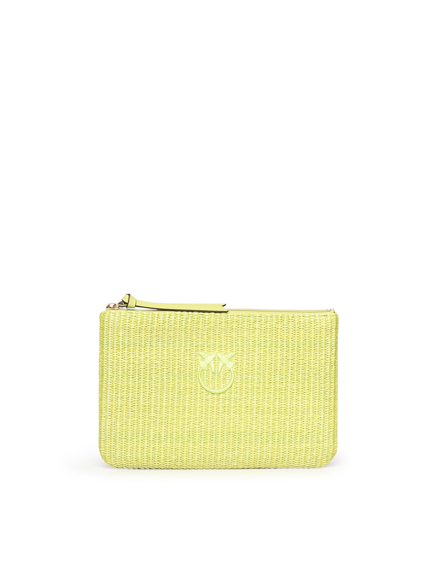 Pochette in rafia con logo Love Birds 106763 A39YVV0Q PINKO 