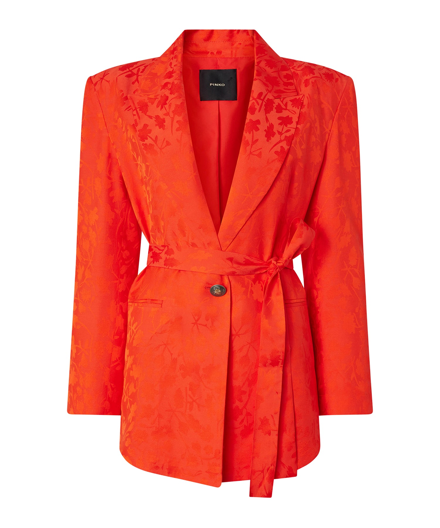 Giacca kimono in jacquard floreale 106800 A3ANA99 PINKO 