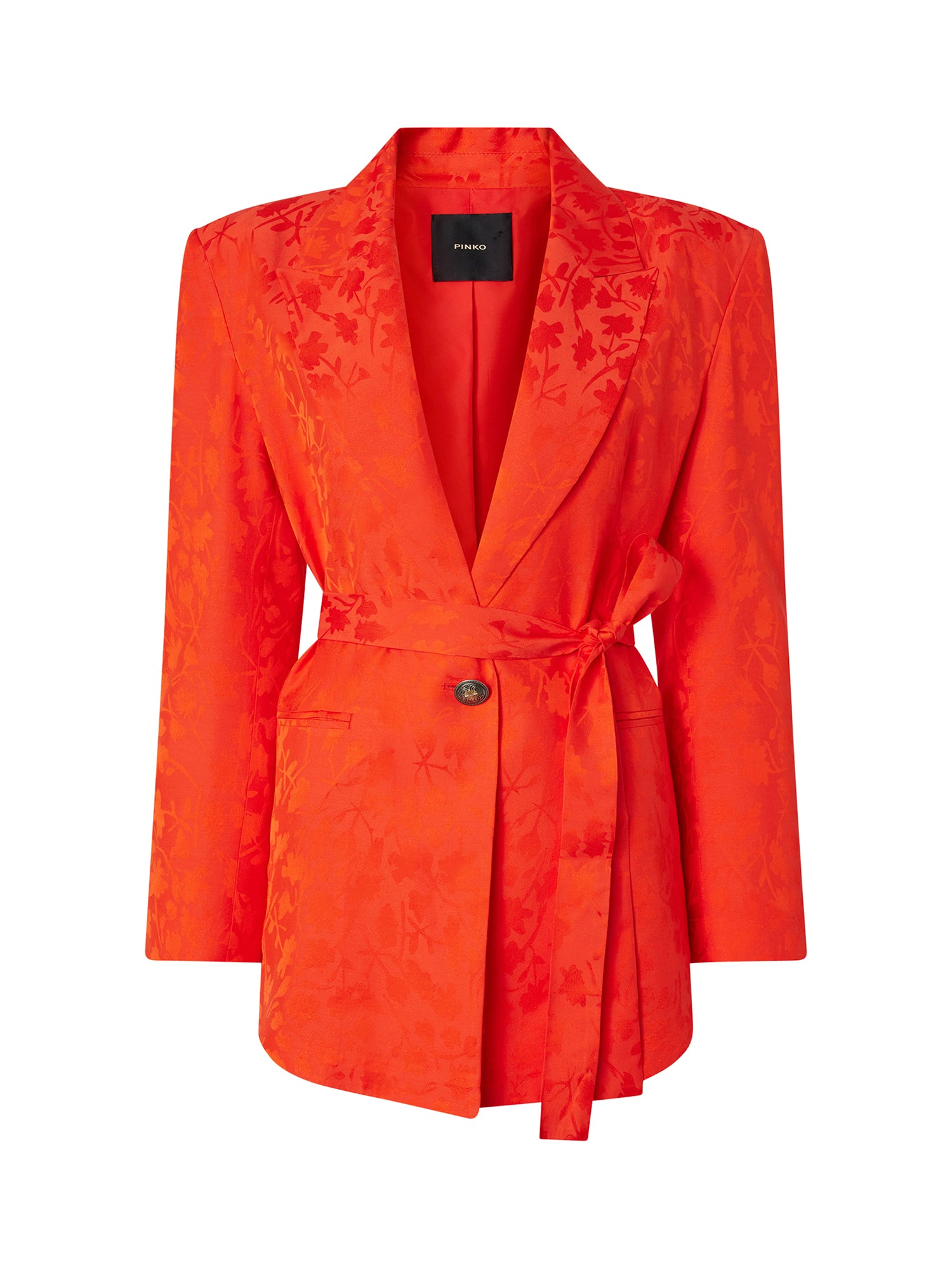 Giacca kimono in jacquard floreale 106800 A3ANA99 PINKO 