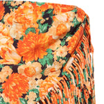 Gonna corta con frange e stampa Botanic Garden 106819 A3AOAS4 PINKO 