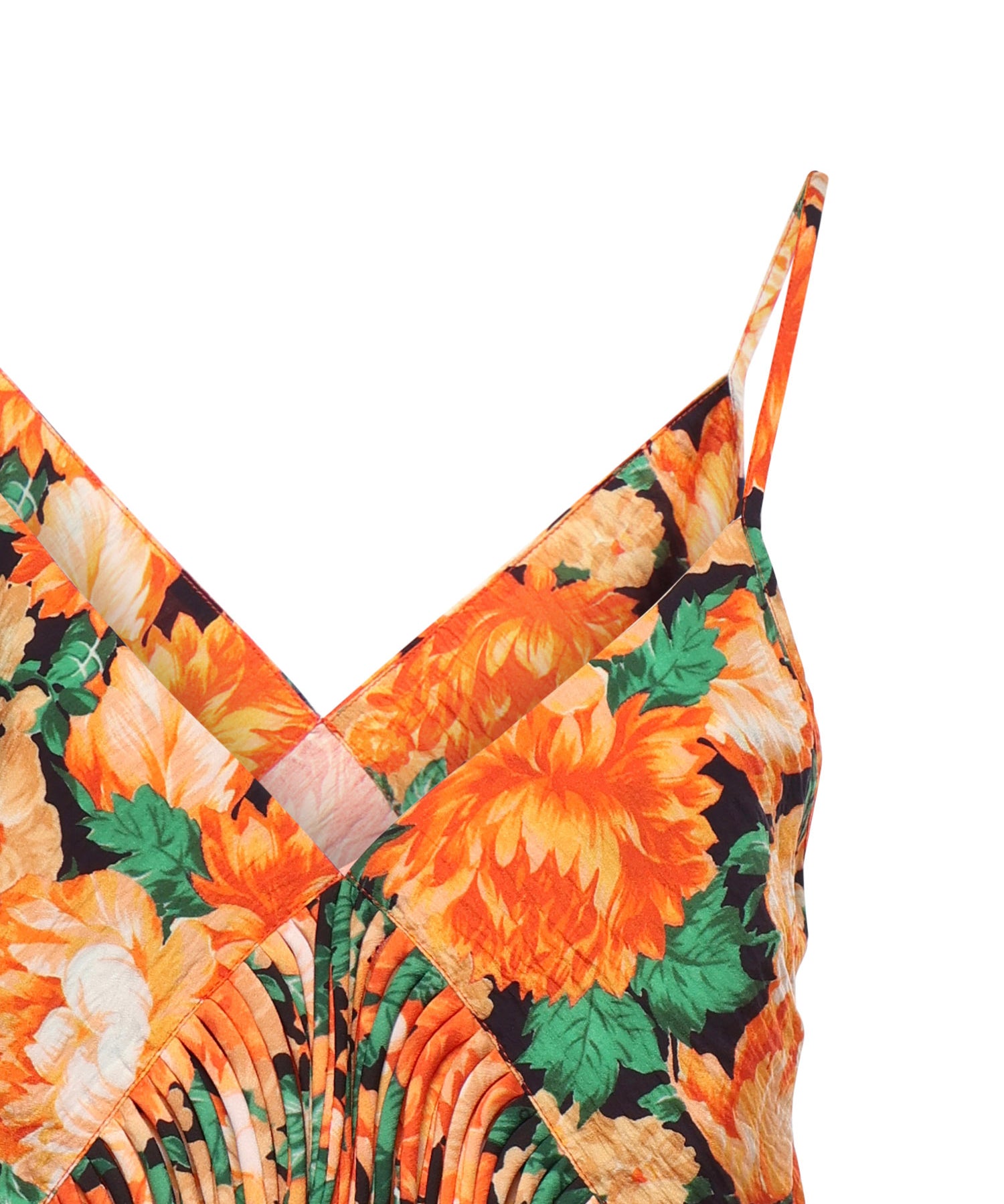 Top smanicato con frange e stampa floreale 106823 A3AOAS4 PINKO 