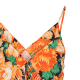 Top smanicato con frange e stampa floreale 106823 A3AOAS4 PINKO 