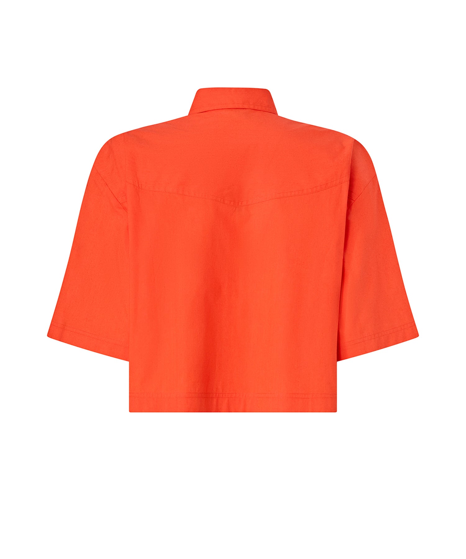 Camicia cropped con dettagli metallici 106826 A2LDA99 PINKO 