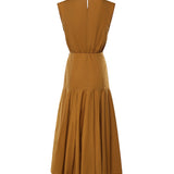 Abito midi smanicato con pieghe e cut-out 106828 A2LDL25 PINKO 