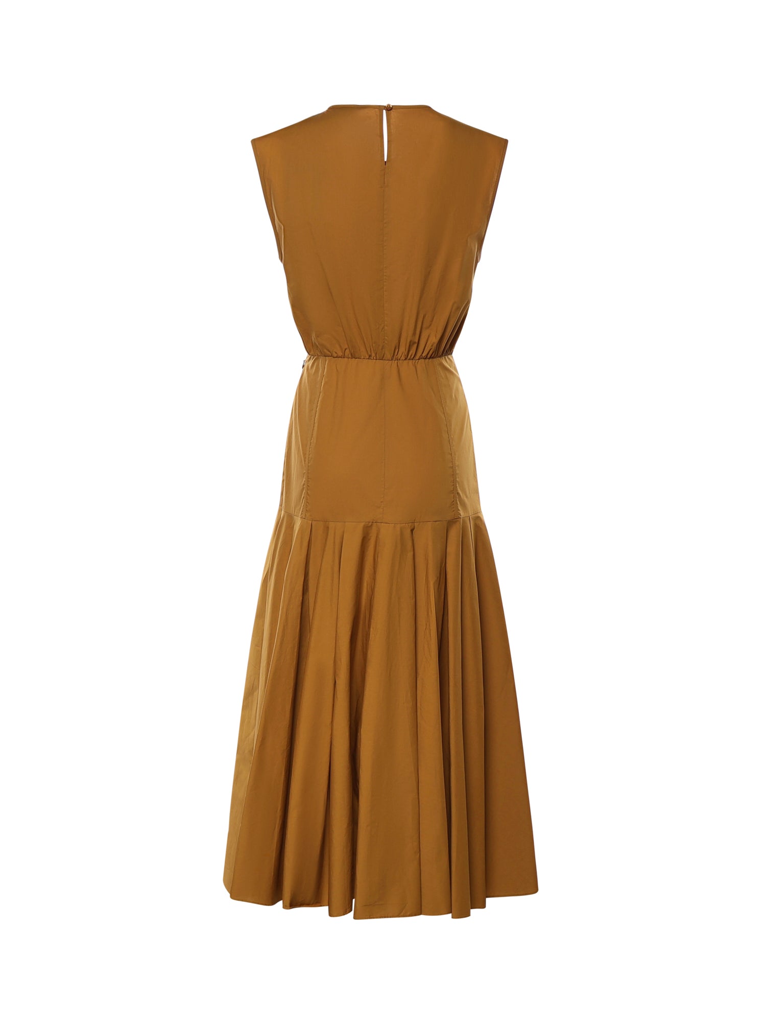 Abito midi smanicato con pieghe e cut-out 106828 A2LDL25 PINKO 
