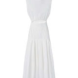 Abito midi smanicato con pieghe e cut-out 106828 A2LDZ05 PINKO 