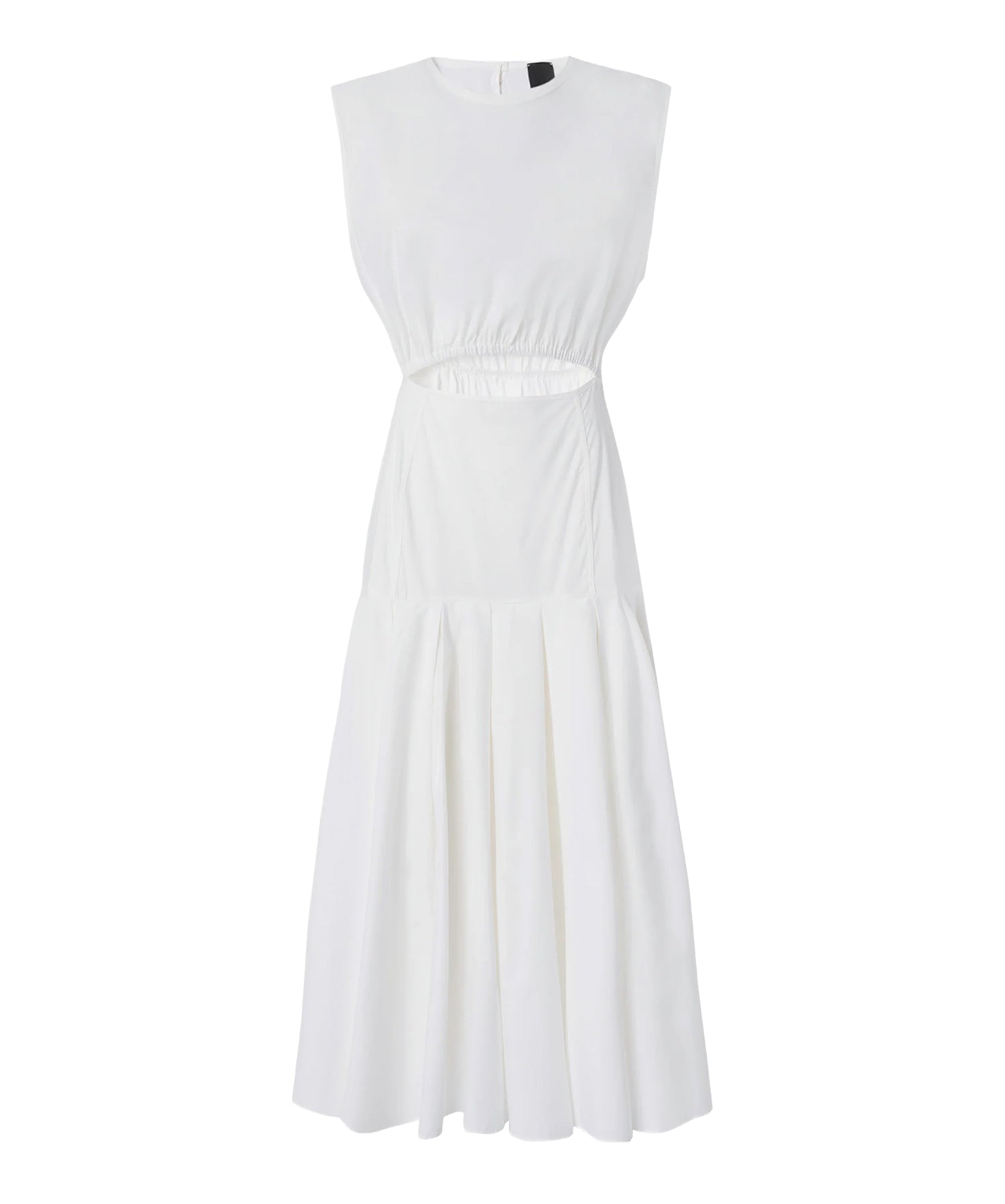 Abito midi smanicato con pieghe e cut-out 106828 A2LDZ05 PINKO 