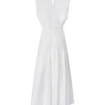 Abito midi smanicato con pieghe e cut-out 106828 A2LDZ05 PINKO 