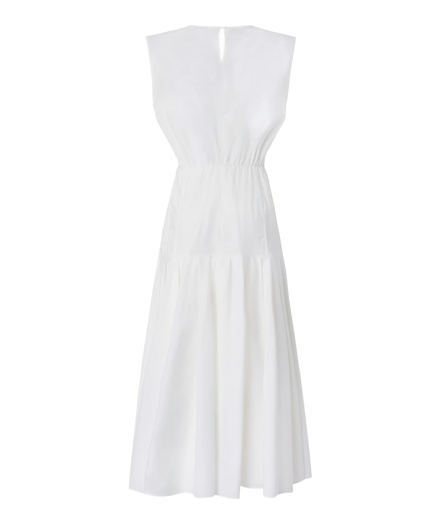 Abito midi smanicato con pieghe e cut-out 106828 A2LDZ05 PINKO 
