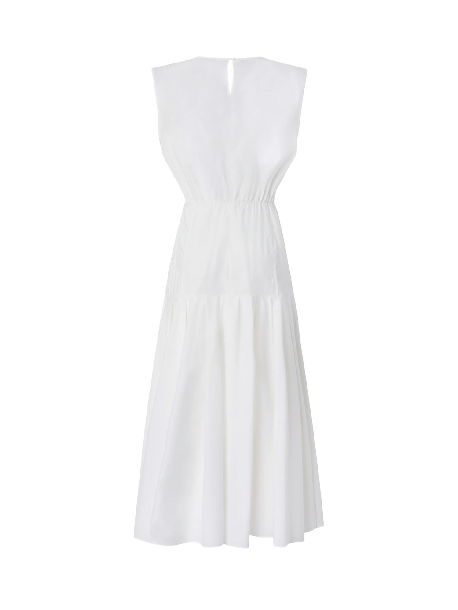 Abito midi smanicato con pieghe e cut-out 106828 A2LDZ05 PINKO 
