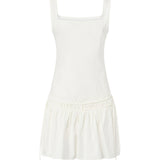 Abito corto con arricci e coulisse 106831 A2LDZ05 PINKO 