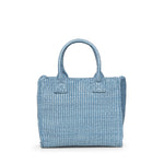 Borsa shopper piccola Beach in rafia con logo Love Birds 106832 A39YE5Y PINKO 