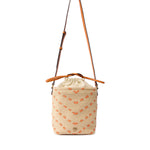 Borsa a tracolla Bucket Mini in rafia con motivo chevron 106835 A391HH9Q PINKO 
