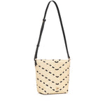 Borsa a tracolla Bucket Mini in rafia con motivo chevron 106835 A391HZ3Q PINKO 