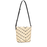 Borsa a tracolla Bucket Mini in rafia con motivo chevron 106835 A391HZ3Q PINKO 