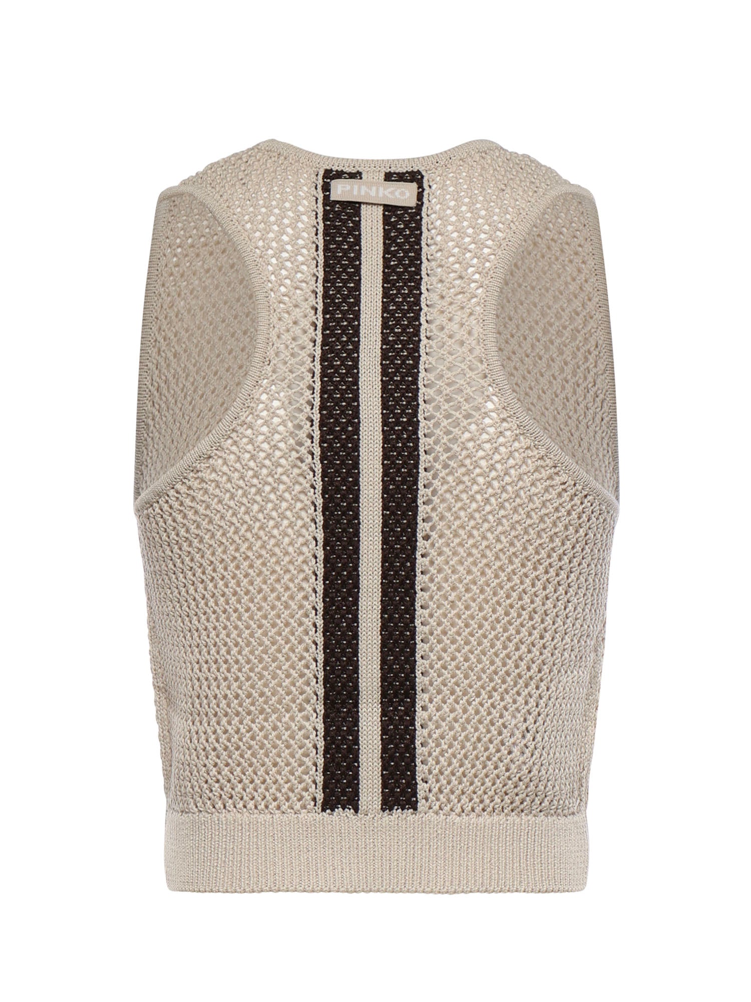Crop top con bande sul retro 106837 A3B4C44 PINKO 