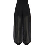 Pantaloni in voile crêpe di misto cotone 106845 A3O2Z99 PINKO 