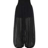 Pantaloni in voile crêpe di misto cotone 106845 A3O2Z99 PINKO 