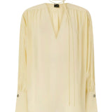 Blusa con scollo a V e arricci 106846 A3B2C19 PINKO 