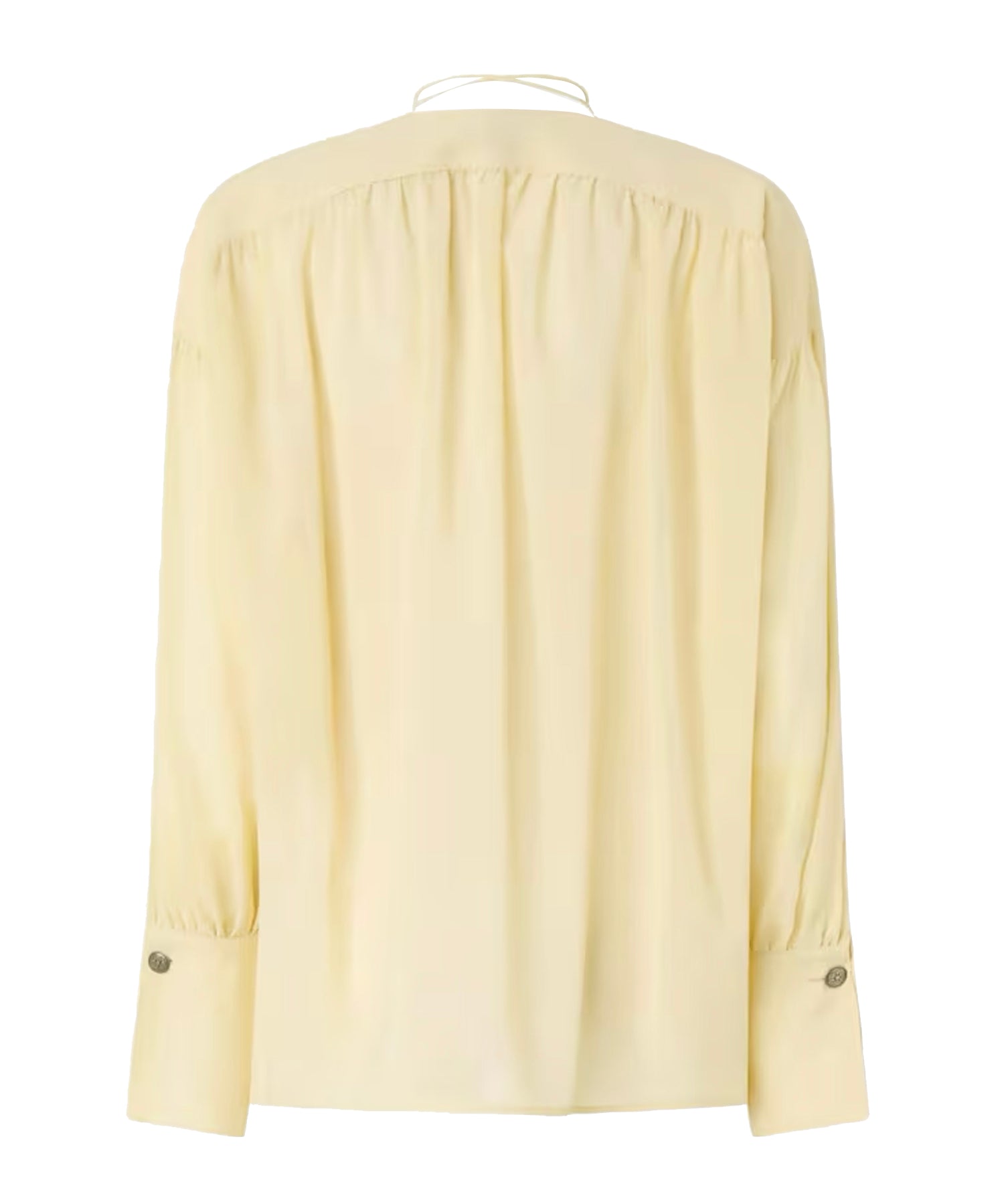 Blusa con scollo a V e arricci 106846 A3B2C19 PINKO 