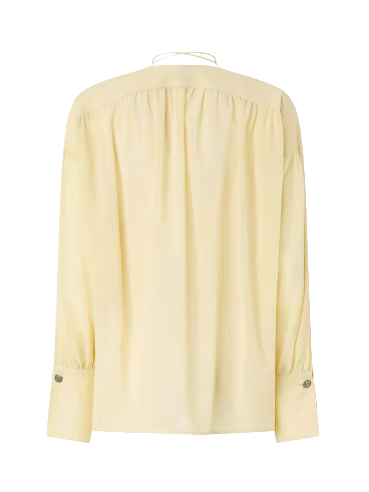 Blusa con scollo a V e arricci 106846 A3B2C19 PINKO 