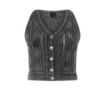 Gilet Myrtus in maglia di cotone 106859 A3BAI91 PINKO 