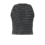 Gilet Myrtus in maglia di cotone 106859 A3BAI91 PINKO 