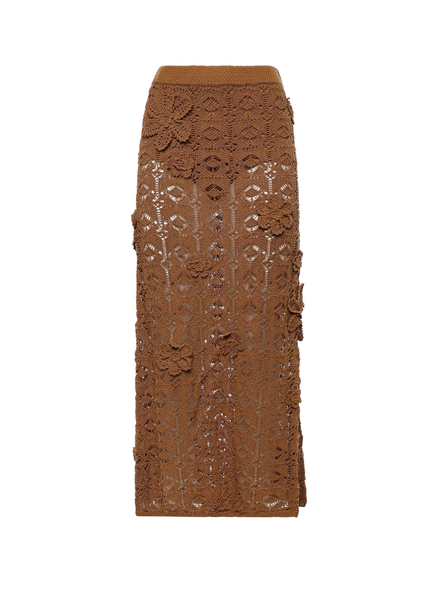 Gonna midi in crochet con fiori 106861 A3B8L25 PINKO 