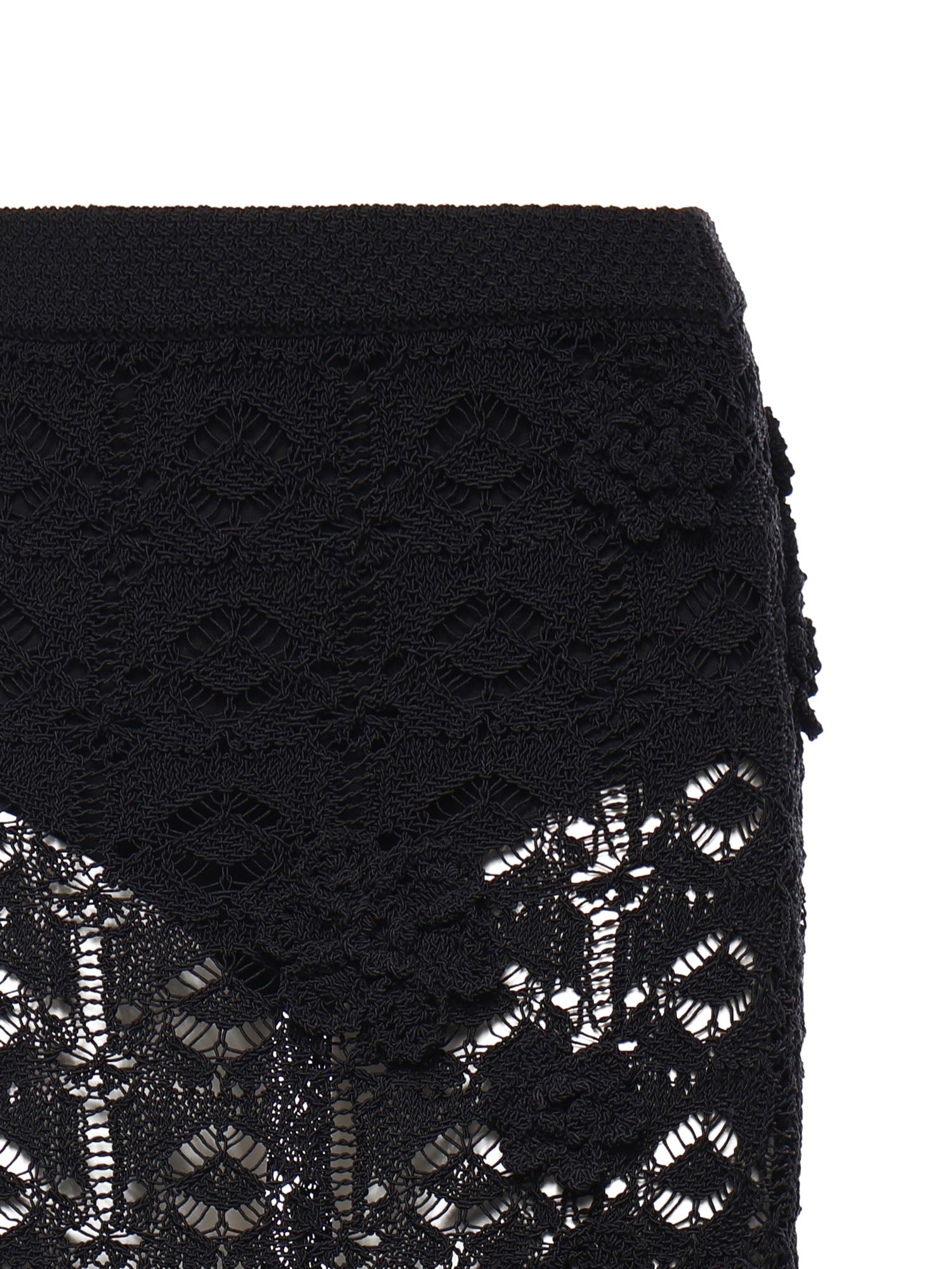 Gonna midi in crochet con fiori 106861 A3B8Z99 PINKO 